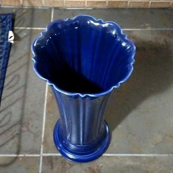 Fiesta Cobalt blue fluted vase - Picture 4 of 6